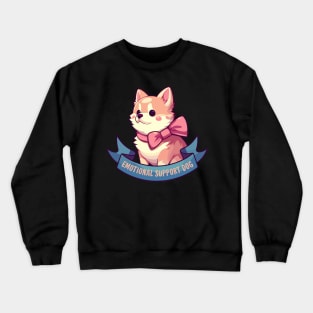 Kawaii Emotional Support Dog Crewneck Sweatshirt